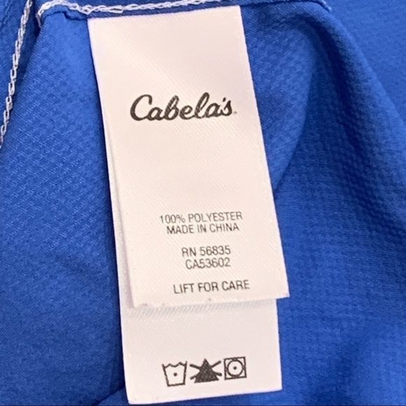 Cabelas Men's Vented Lightweight Fishing Shirt 4most UPF 30 Blue Size XL - Picture 7 of 13